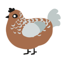 (unnamed), a brown and silver chicken with a half-lace pattern
