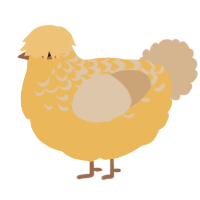 (unnamed), a honey and beige chicken with a half-lace pattern