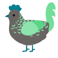Murky Depths, a grey and spring chicken with a half-lace pattern