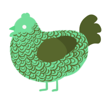 (unnamed), a spring and olive chicken with a double-lace pattern
