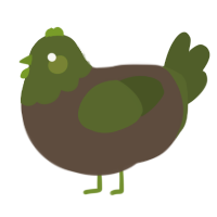 (unnamed), a bark and olive chicken with a head pattern