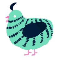 (unnamed), a mint and tumblr chicken with a bar pattern