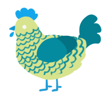 A lemon and sea chicken with a lace pattern