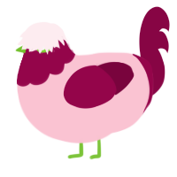 (unnamed), a rose and maroon chicken with a head pattern