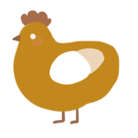 A ochre and cream chicken