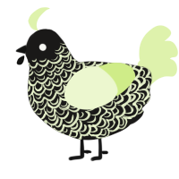 (unnamed), a sable and apple chicken with a double-lace pattern