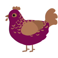 Infrared Waves, a wine and brown chicken with a half-lace pattern