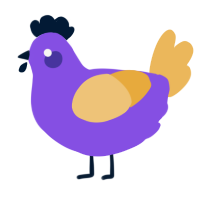PL, a blurple and honey chicken