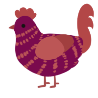 (unnamed), a wine and red chicken with a bar pattern