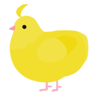 sqUEAkY tOY, a yellow chicken with a head pattern
