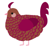 (unnamed), a russet and maroon chicken with a lace pattern