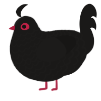 (unnamed), a sable chicken with a lace pattern