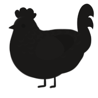 Crematorium, a sable chicken with a half-lace pattern