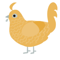 A honey chicken with a lace pattern