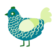 (unnamed), a sea and apple chicken with a lace pattern