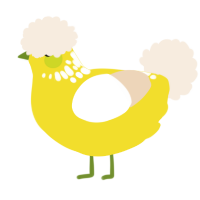 Spice Rack, a yellow and cream chicken with a neck-speckle pattern