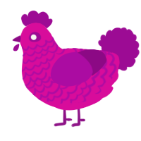 (unnamed), a fuchsia and plum chicken with a lace pattern