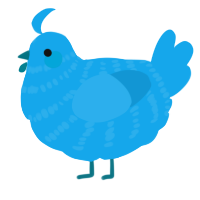A sky chicken with a bar pattern