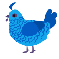 (unnamed), a sky and ultramarine chicken with a lace pattern
