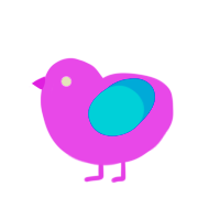 A lavender and cerulean chicken