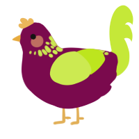 Purple Radish, a wine and lime chicken with a neck-speckle pattern