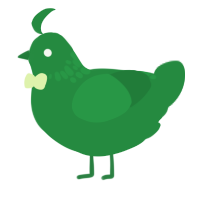 A Choy, a viridian chicken with a neck-speckle pattern