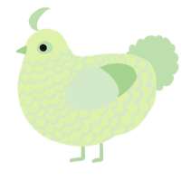 Slop, a apple and gluppy chicken with a lace pattern