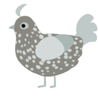 (unnamed), a ash and silver chicken with a speckle pattern