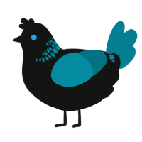 Black Rock Shooter, a black and sea chicken with a neck-band pattern