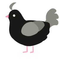 A sable and ash chicken