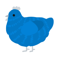 A sapphire chicken with a bar pattern