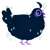 Nalia, a tumblr chicken with a lace pattern