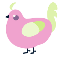A pink and apple chicken