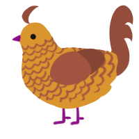 To be modded, a orange and russet chicken with a lace pattern