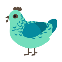 (unnamed), a mint and sea chicken with a half-lace pattern