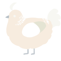 Moonshine - A, a cream and white chicken with a neck-band pattern