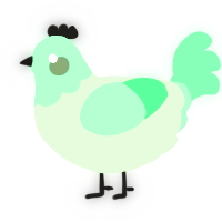 Mildly Radioactive, a gluppy and spring chicken with a head pattern