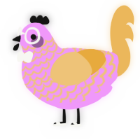 Delune, a lavender and honey chicken with a lace pattern