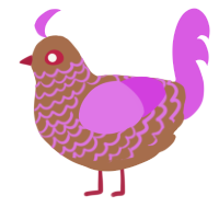 Redeye Flight 2 Ohio, a brown and orchid chicken with a lace pattern