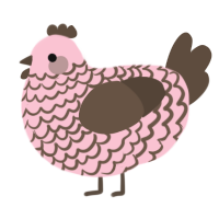 Choclate lacquer, a rose and bark chicken with a lace pattern