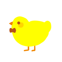 A yellow chicken