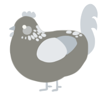 (unnamed), a ash and mist chicken with a neck-speckle pattern