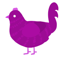 A plum chicken with a bar pattern
