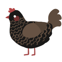 (unnamed), a sable and bark chicken with a lace pattern