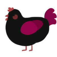 (unnamed), a black and maroon chicken