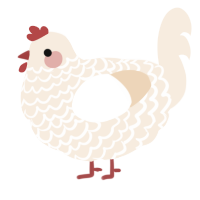 (unnamed), a cream chicken with a lace pattern