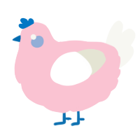 Twig, a rose and white chicken