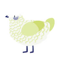Key Lime Pie, a white and lemon chicken with a lace pattern