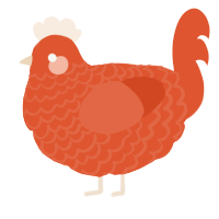 Streetlight, a vermilion chicken with a lace pattern