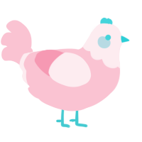Amore, a rose chicken with a head pattern